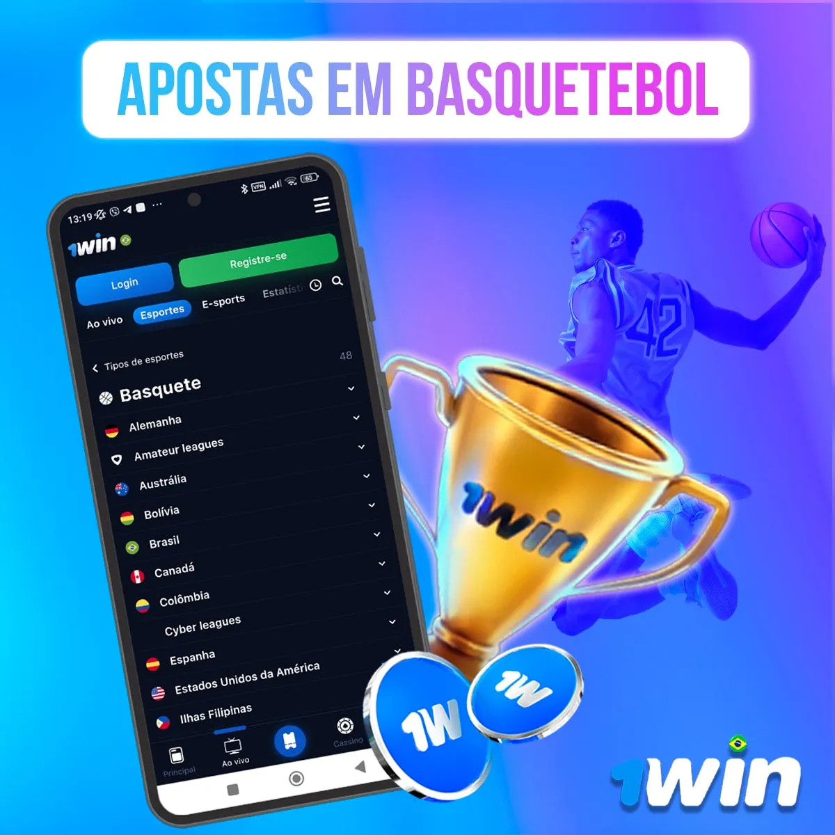 Composição com telas de mercados de basquetebol na 1win Composição com telas de mercados de basquetebol na 1win