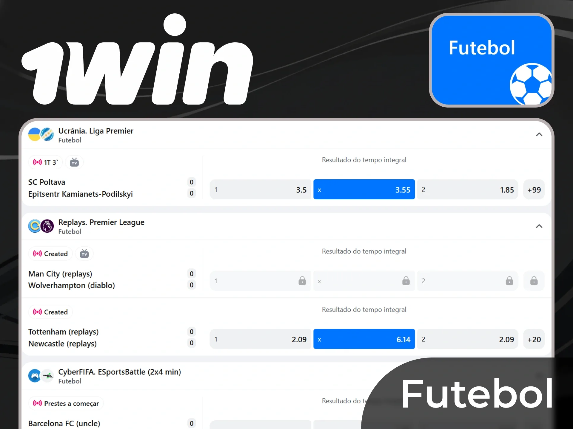 Lista de partidas de futebol e mercados de resultado na 1win Lista de partidas de futebol e mercados de resultado na 1win