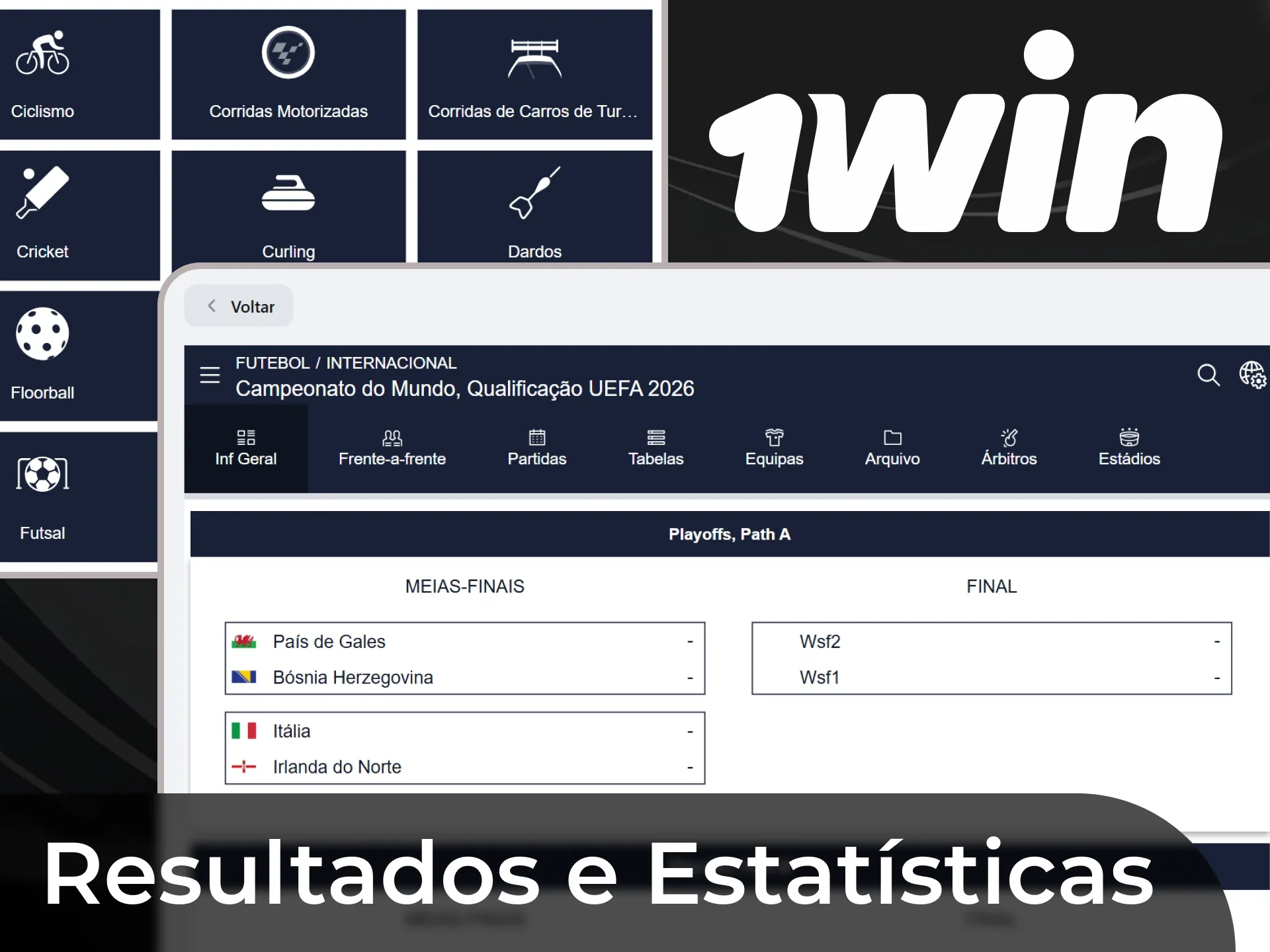 Filtros por esporte, país e competição na seção de resultados da 1win Filtros por esporte, país e competição na seção de resultados da 1win